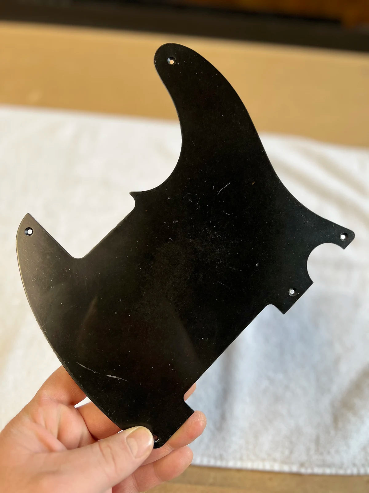 Bakelite Tele or Esquire pickguard (nitro lacquered, light relic)