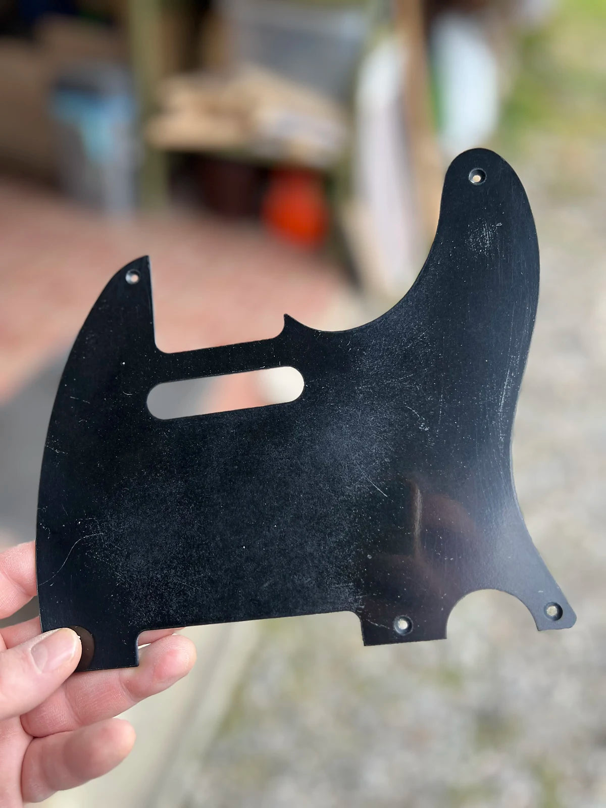 Bakelite Tele or Esquire pickguard (nitro lacquered, light relic)