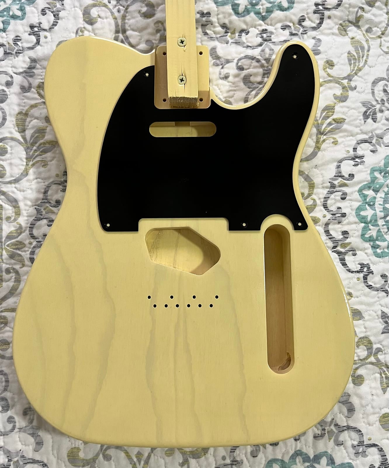 Bakelite Tele or Esquire pickguard (nitro lacquered, light relic)