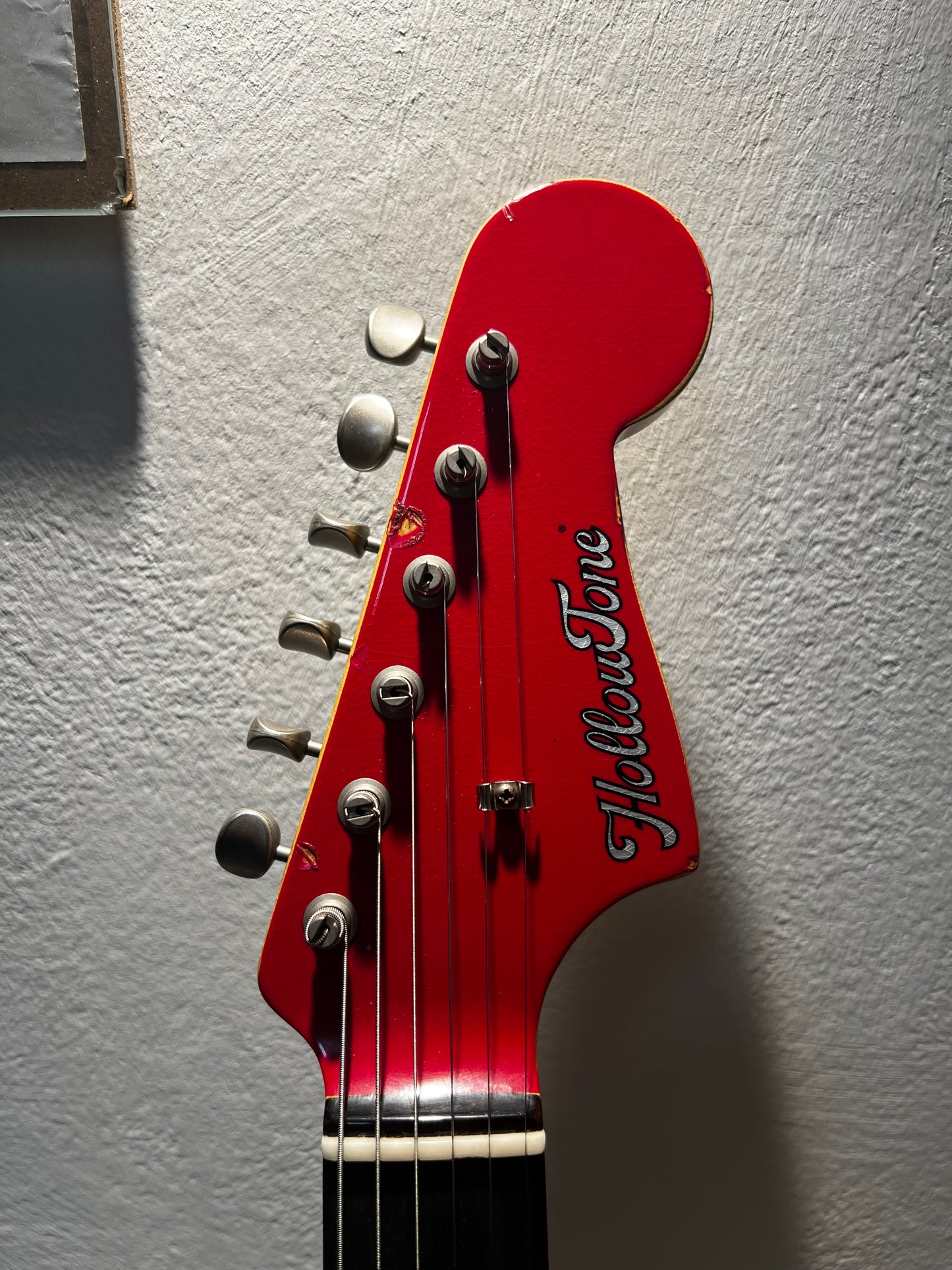 Hollowtone Hardtail Strat in Dakota Red relic